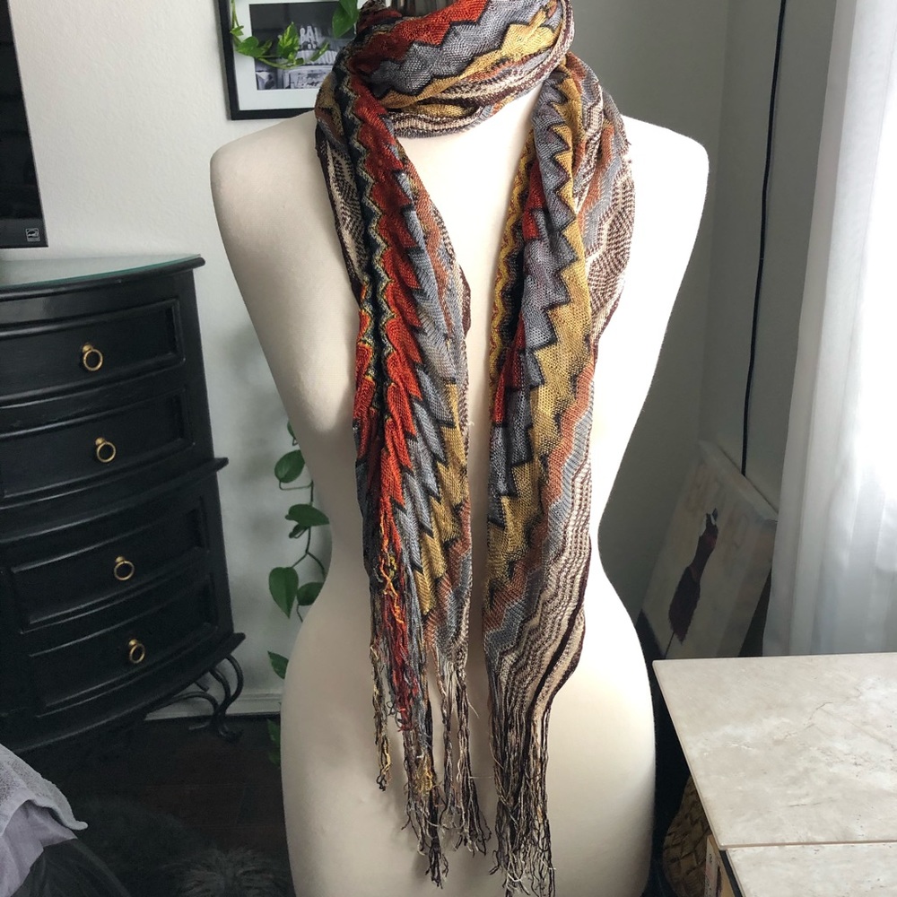 Colorful lightweight & Long Fringe Scarf